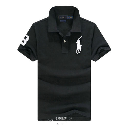 夏季保罗摩根男士短袖POLO衫翻领纯棉男宽松休闲运动大码T恤上衣