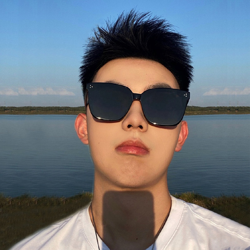 黑色墨镜男潮网红街拍时尚帅气防紫外线偏光太阳眼镜男士开车墨镜