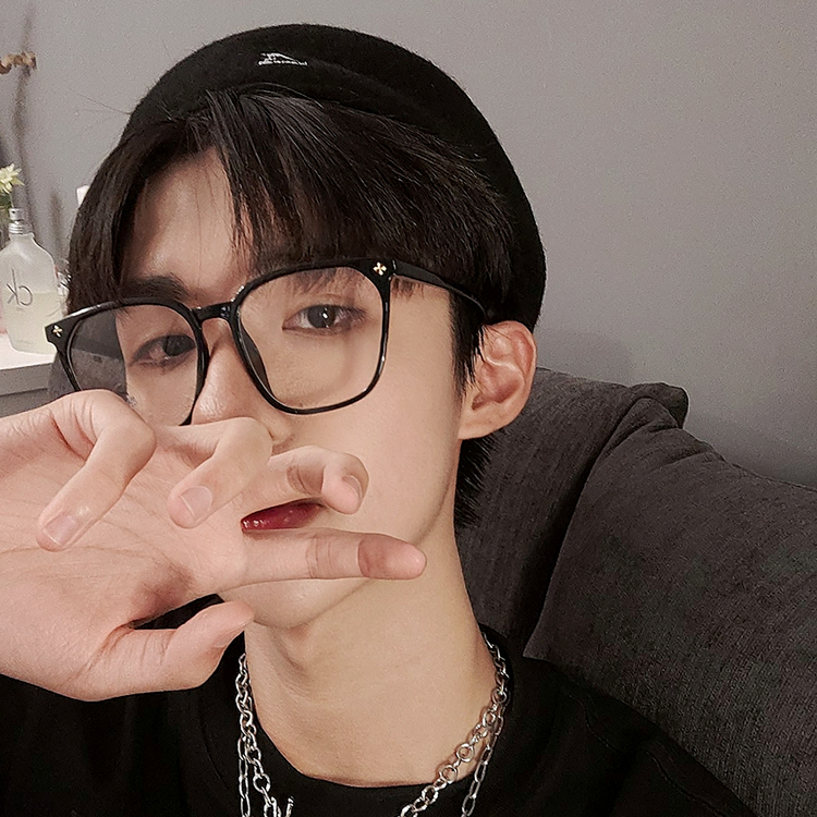 透明素颜大方框眼镜男女近视眼镜