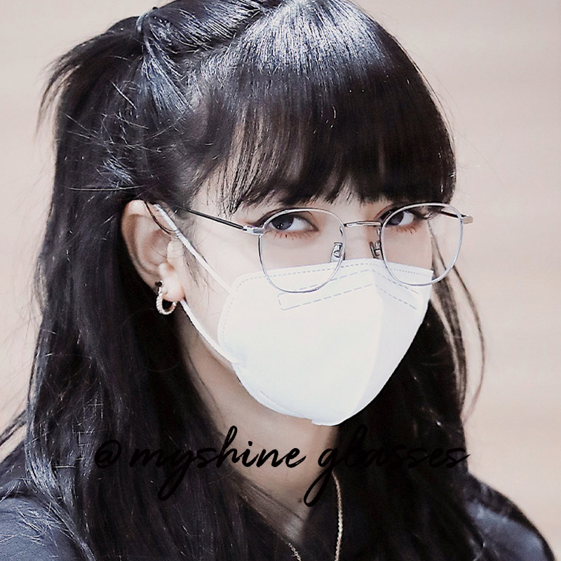 lisa同款网红素颜女ins平光眼镜