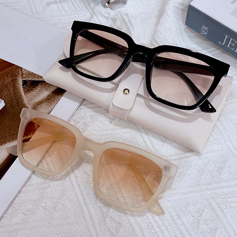 落日腮红方形复古ins女墨镜