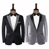 套装 男彩色亮丝演出西服歌手舞台男装 主持人礼服年会主播表演西装