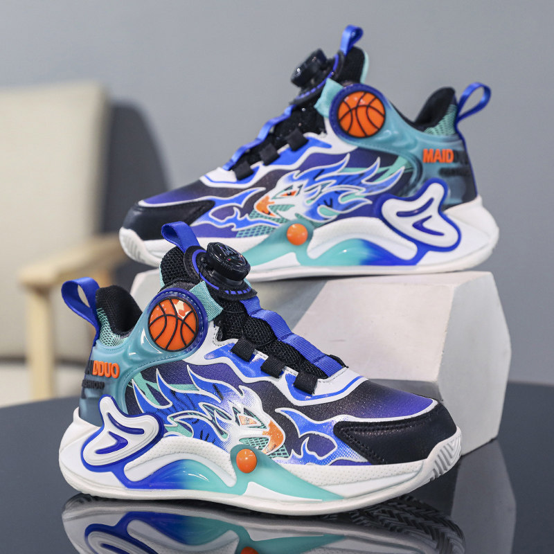 男童鞋子春秋儿童运动鞋防滑透气皮面百搭旋转纽扣中大童休闲跑鞋,童鞋/婴儿鞋/亲子鞋,运动鞋,淘宝优惠券,粉丝福利购,淘宝优惠卷