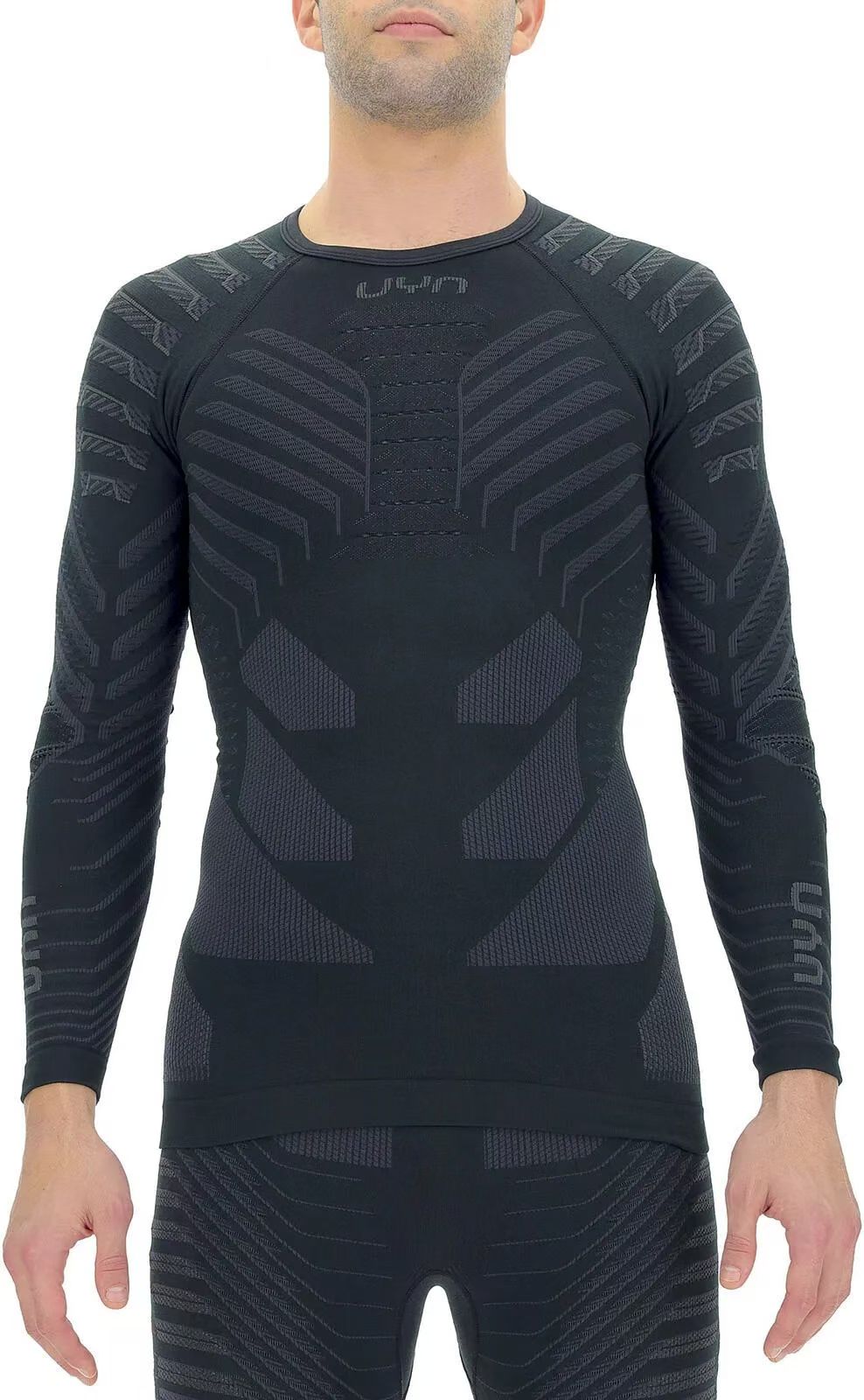 UYN男回弹系列跑步压缩内衣套装速干透气排汗保暖肩背一体无束缚