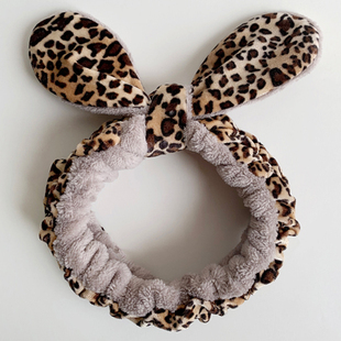 豹纹洗脸束发带女网红头饰小清新可爱甜美森女个性 化妆敷面膜发箍