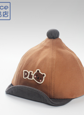 婴幼儿童遮阳帽子春秋季1-2岁男童宝宝纯棉防晒可爱棒球帽鸭舌帽