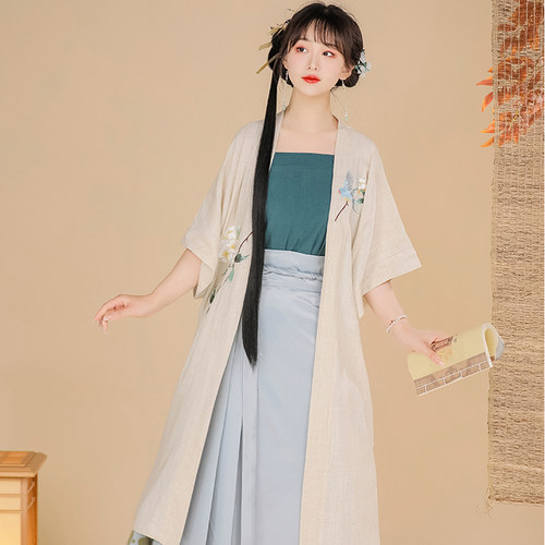 春秋季宋制古筝演出服初中生汉服