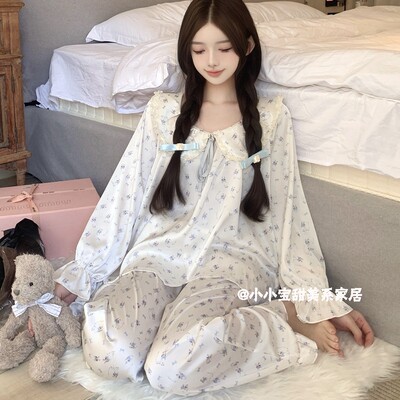 法式少女心甜美猫咪睡衣女