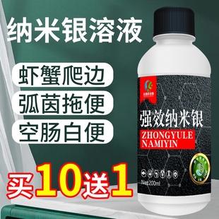 纳米银溶液水产养殖龙虾偷死停虾蟹暴发停弧菌速净白便空肠空胃灵