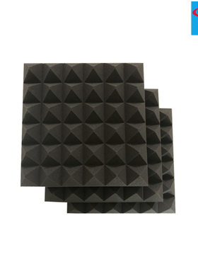 HM/ 杭美海绵阻燃高密度30DkTV吸音棚防火凹凸鸡蛋方块贴墙 黑色