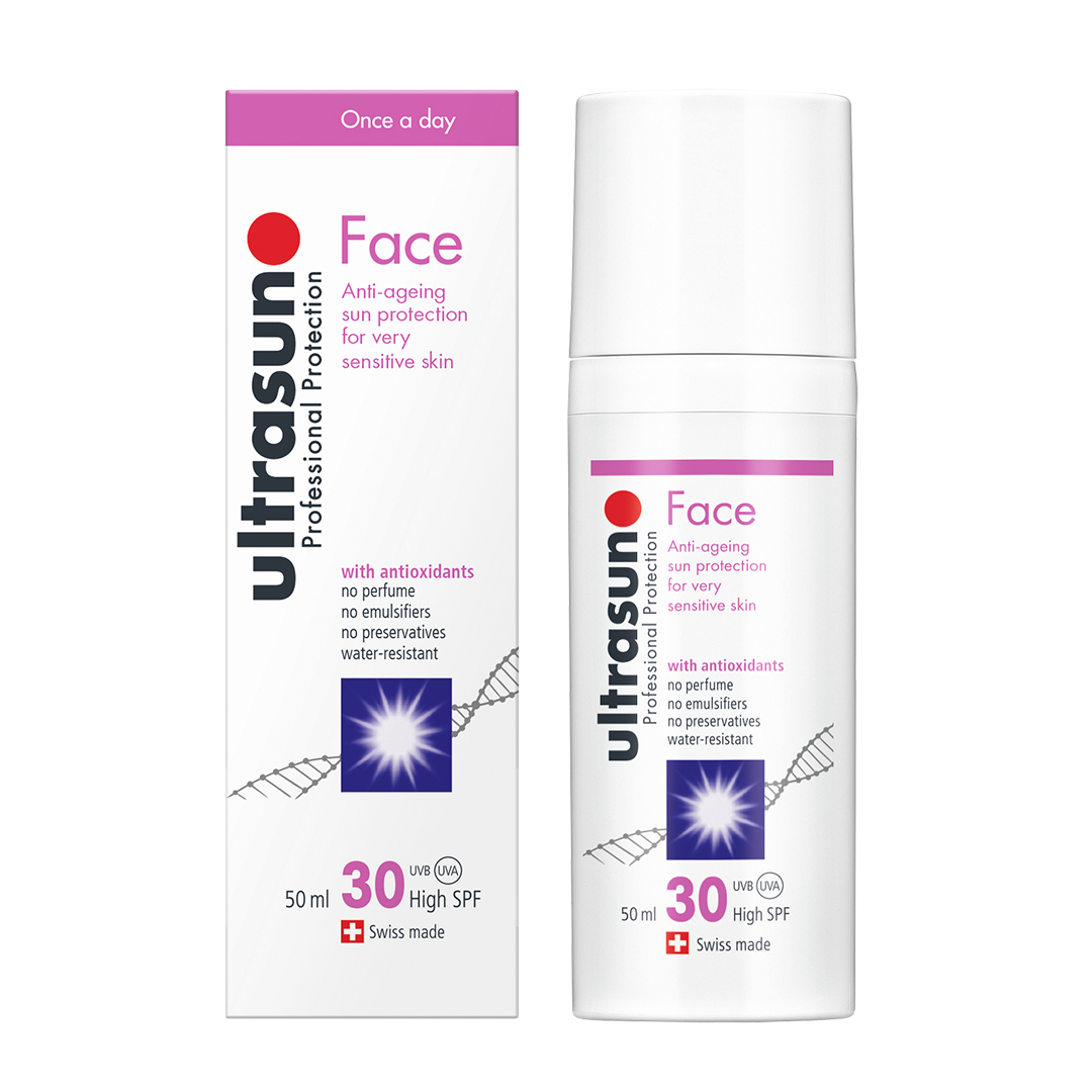 Ultrasun优佳脸部防晒霜SPF30面部隔离防水晒黑女男士学生瑞士u佳