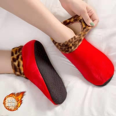 加厚女棉防滑地板袜袜套