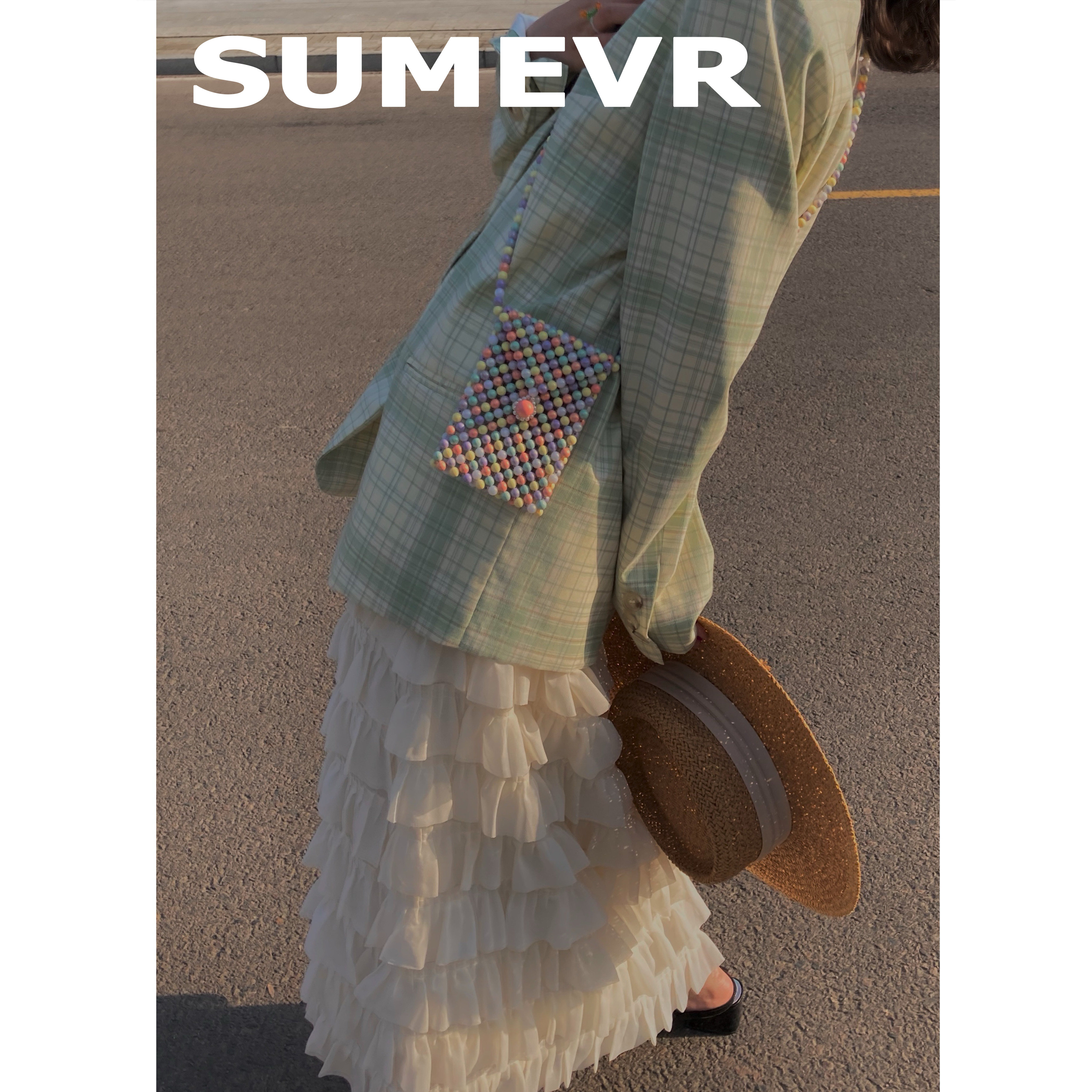 SummerEver 原创 纯手工彩豆珍珠迷你斜挎包口红包