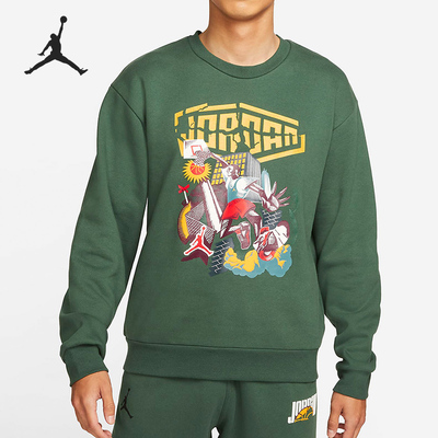 Nike/耐克正品 JORDAN 男子加绒街头篮球印花卫衣 DC9616-333
