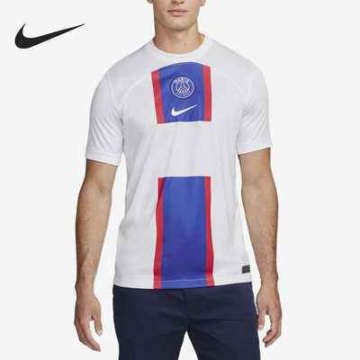 Nike/耐克正品夏季男士休闲训练拼接足球运动短袖T恤DN2716-101