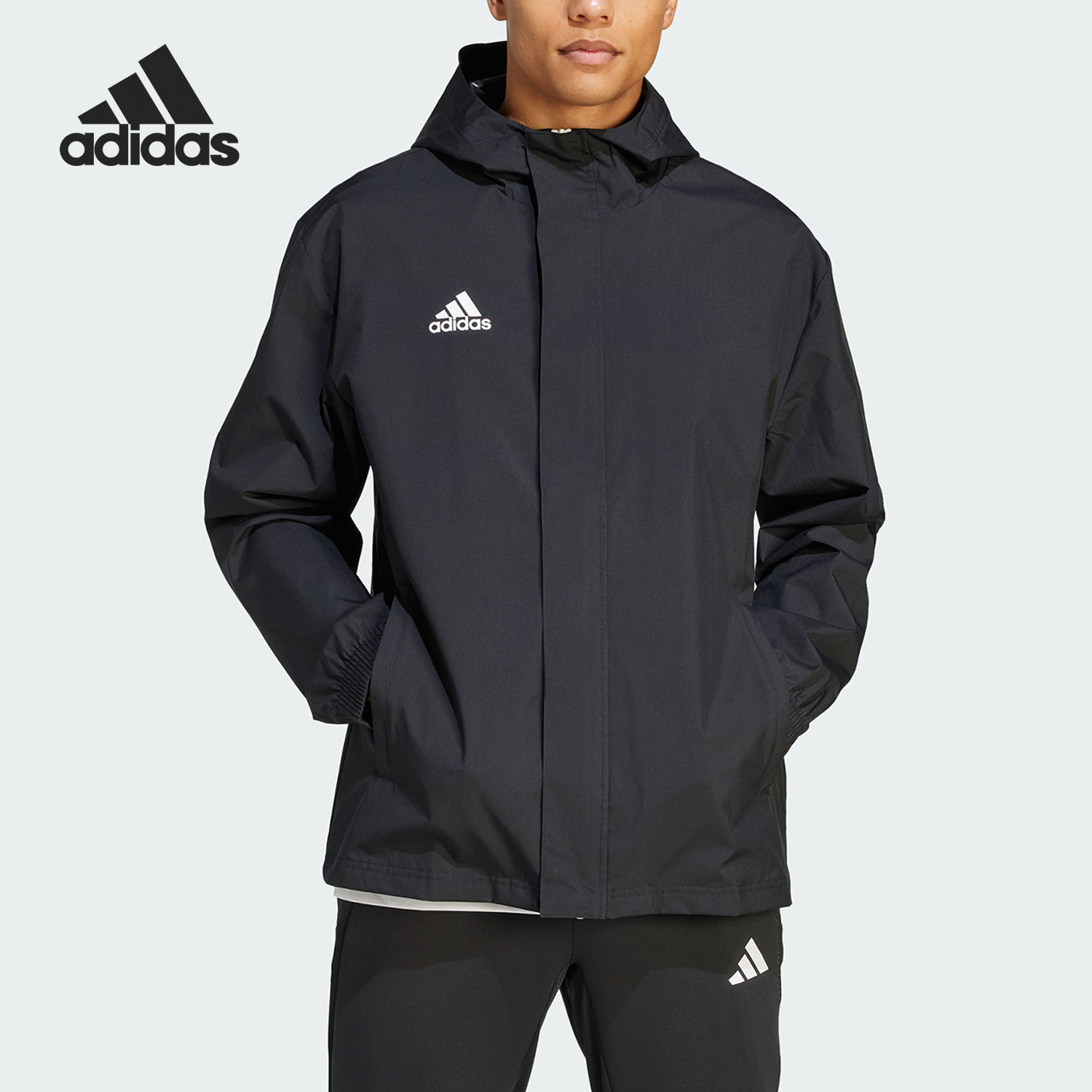 Adidas/阿迪达斯官方正品夏季男子训练运动连帽夹克外套IK4010