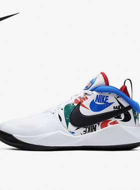 Nike/耐克正品TEAM HUSTLE(GS)女子大童运动篮球鞋CW5815-100
