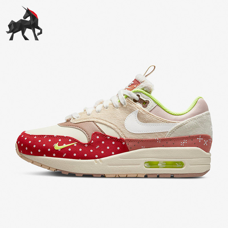 Nike/耐克正品Air Max 1 PRM 女子舒适复古气垫跑步鞋 DR2553-111