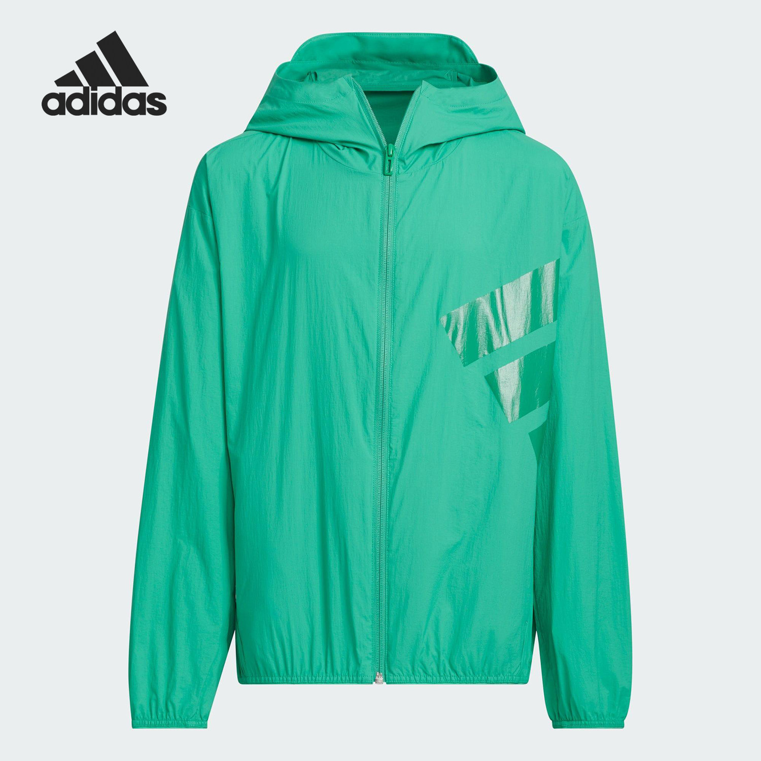 Adidas/阿迪达斯正品2025儿童宽松轻薄运动连帽梭织防晒衣JL6962