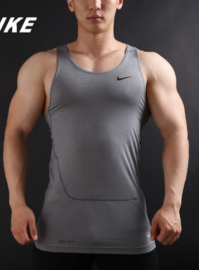 Nike/耐克正品男子新款无袖紧身篮球运动健身透气训练服T恤634872