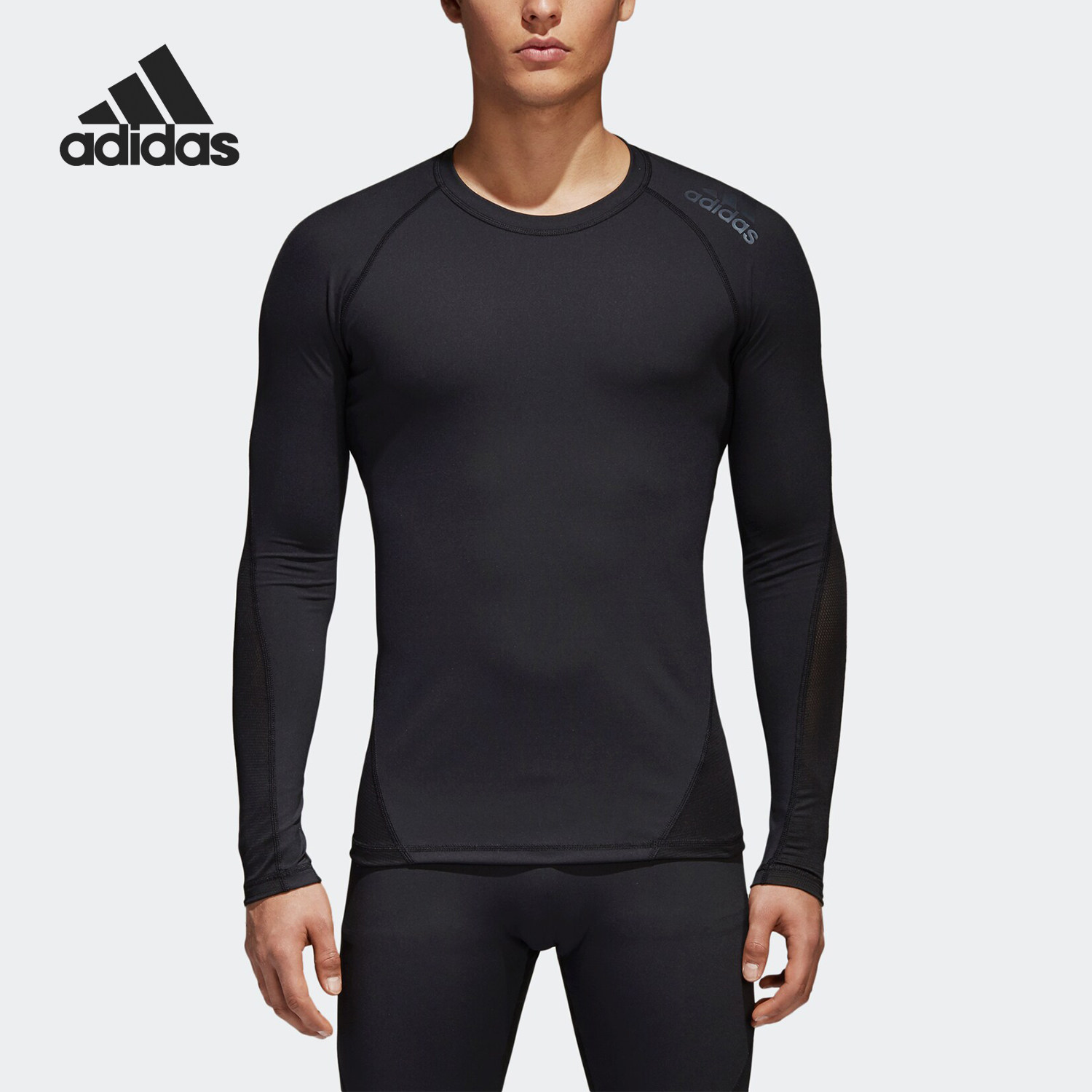 Adidas/阿迪达斯正品ALPHASKIN SPR男子长袖训练紧身衣 CF7267