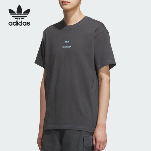 Adidas/阿迪达斯正品三叶草男女图案印花经典宽松时尚短袖KC1428