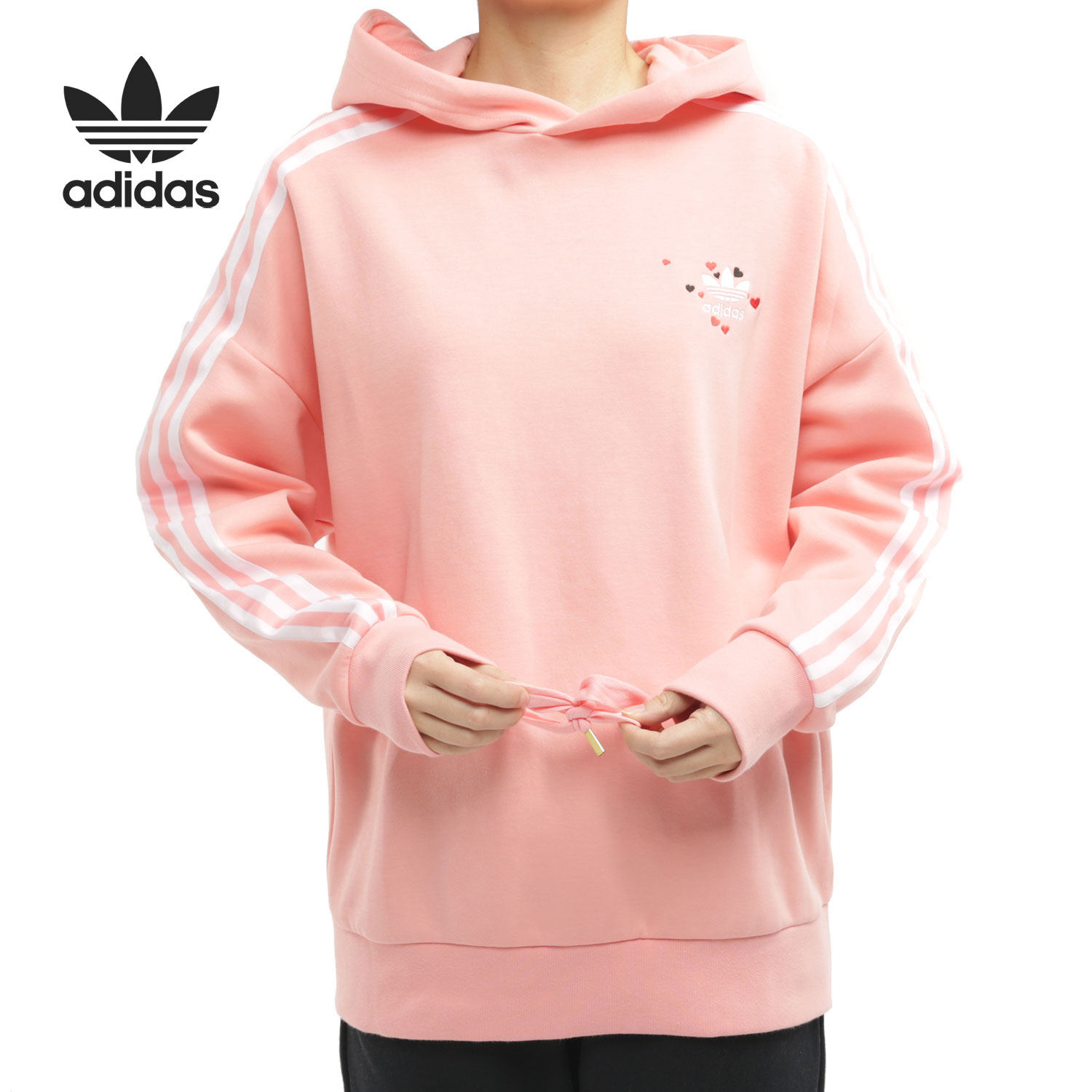 Adidas/阿迪达斯正品当季新款女子运动休闲舒适连帽套头衫GK7175