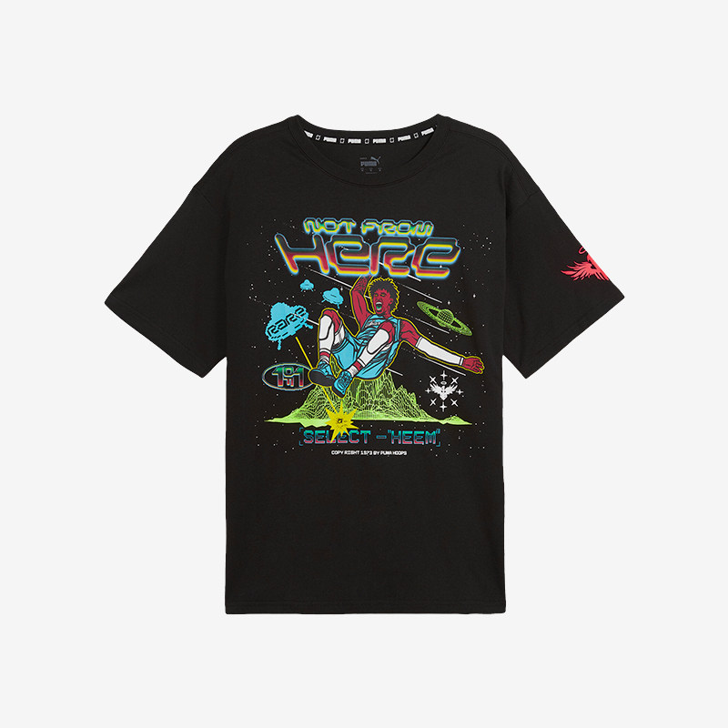 Puma/彪马正品新款男士休闲透气印花图案圆领短袖627788-01