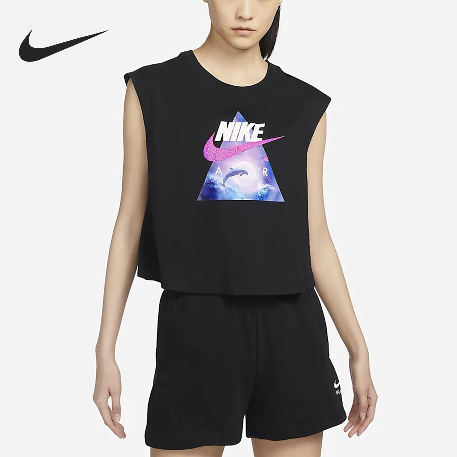 Nike/耐克官方正品2023新款训练休闲透气圆领无袖T恤FD1215-010