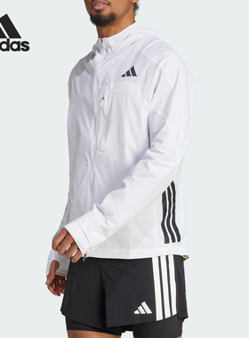 Adidas/阿迪达斯正品2025男士连帽训练跑步休闲运动外套JF3471