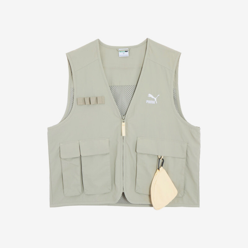 彪马男士拉链日常工装马甲