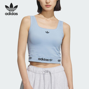 多巴胺针织修身 三叶草女士经典 背心KB6422 阿迪达斯正品 Adidas