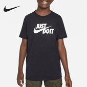 耐克正品 Sportswear大童新款 宽松经典 Nike 大勾T恤FV4078 010