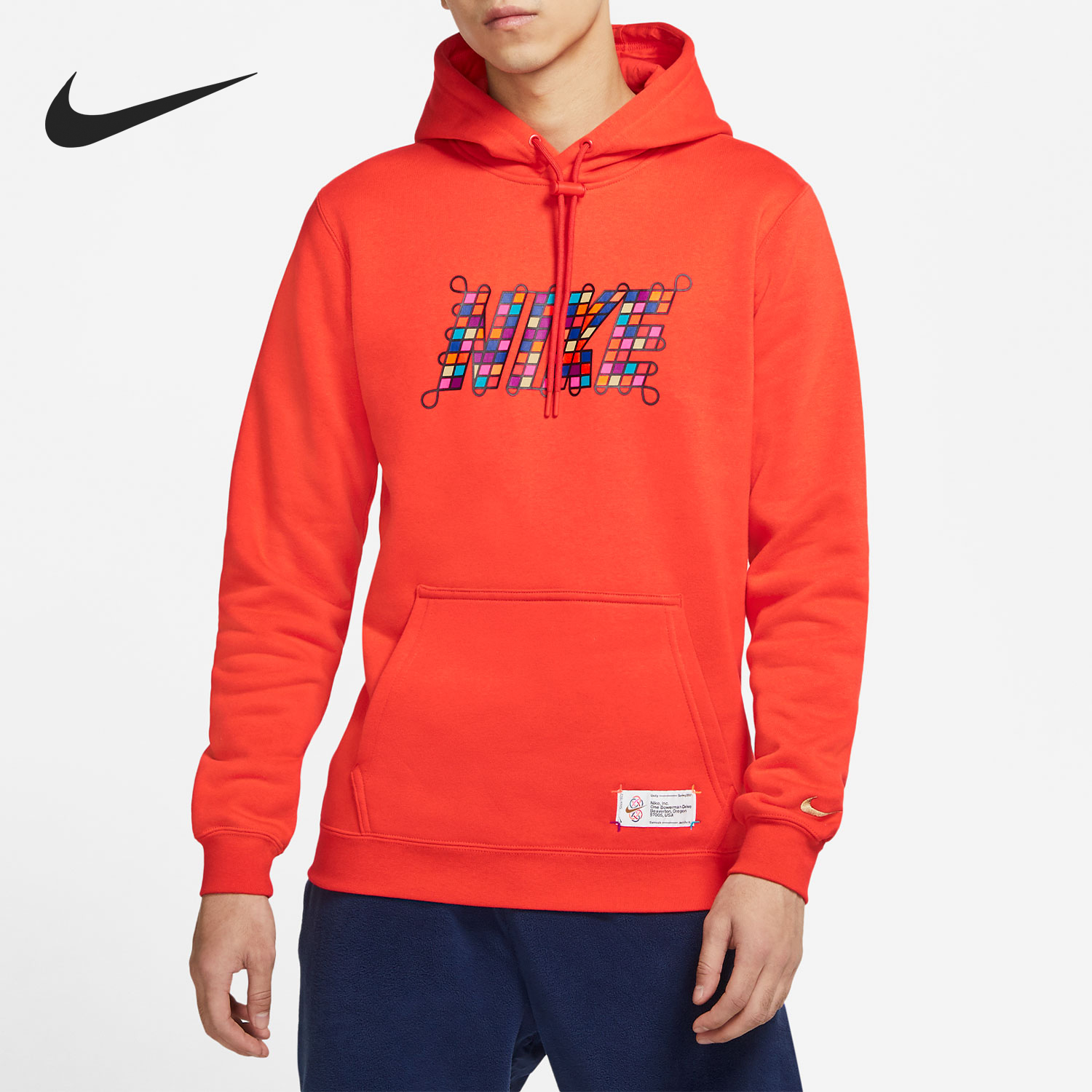 耐克男士加绒针织连帽运动卫衣