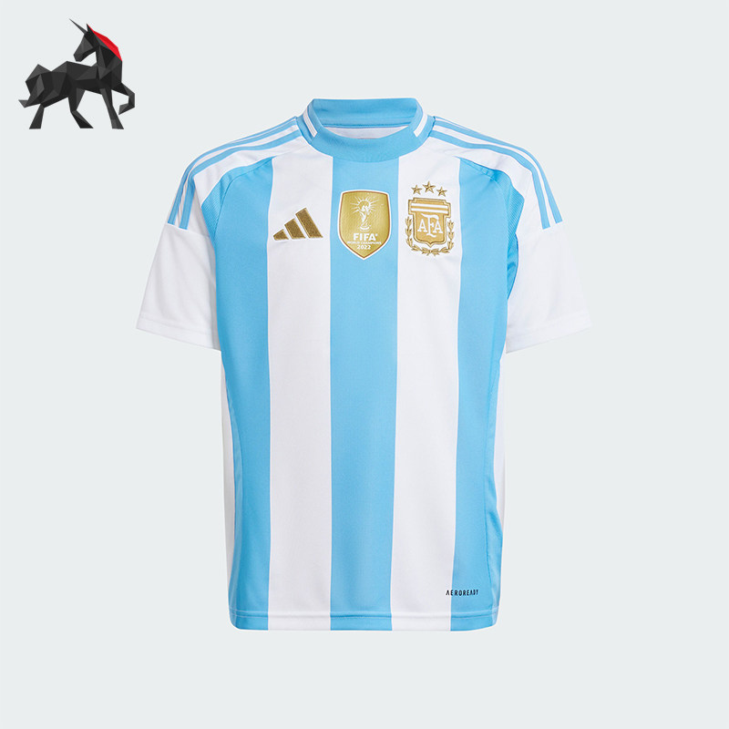Adidas/阿迪达斯正品阿根廷队球迷版大童足球短袖球衣IP8387