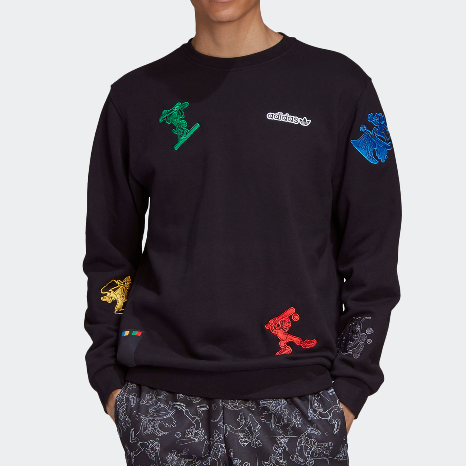 Adidas/阿迪达斯正品 三叶草 GOOFY CREW 男子休闲运动卫衣GJ0848