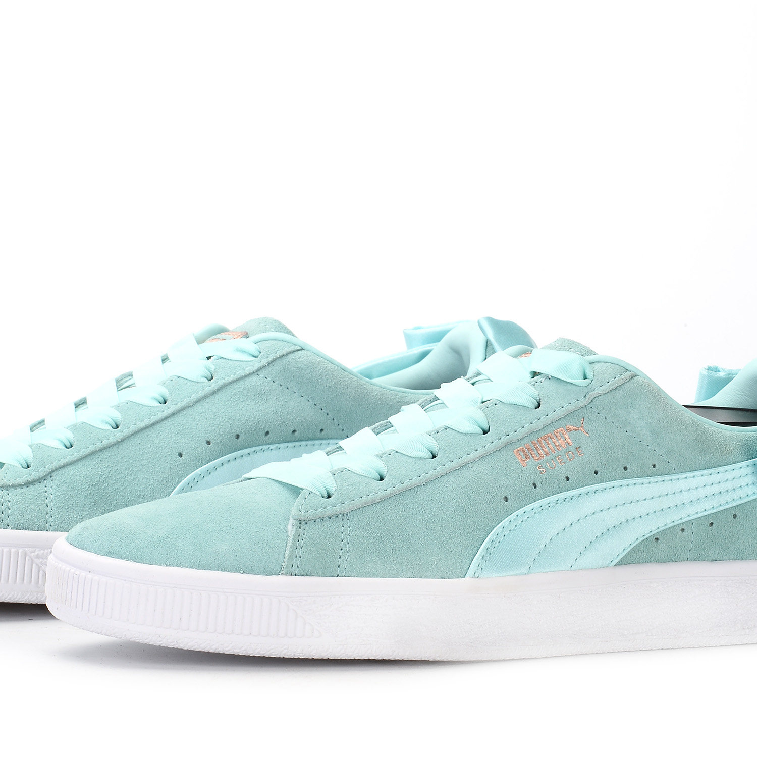 Puma/彪马正品 Suede Bow 蕾哈娜蝴蝶结女子丝带麂皮板鞋 367317