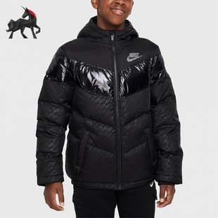 FB6831 冬大童运动休闲舒适保暖连帽羽绒服 010 耐克正品 Nike