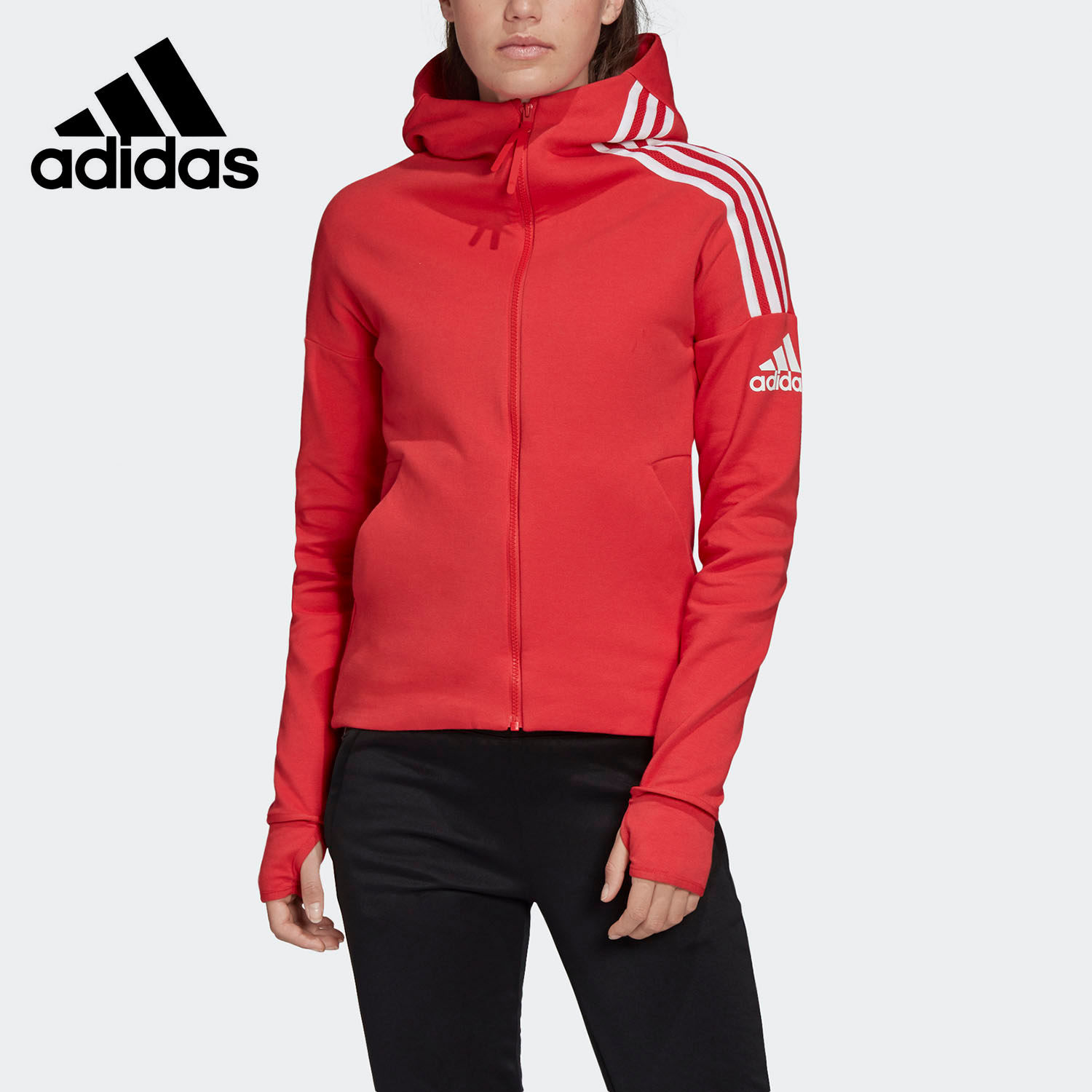 Adidas/阿迪达斯春季红色女子连帽运动外套FL1958 6722 1960 1959