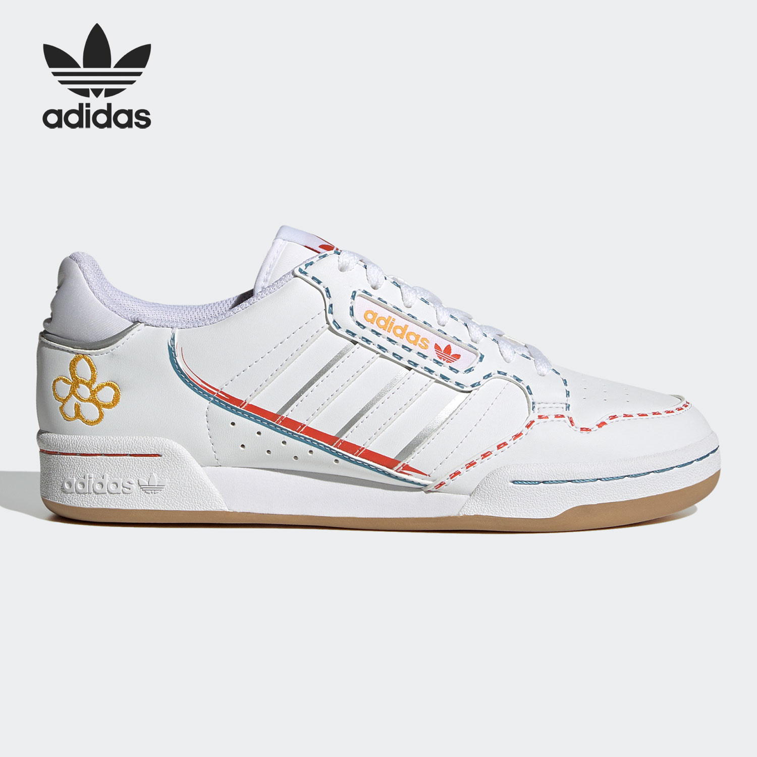 阿迪达斯男女休闲运动鞋系带低帮