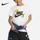 耐克正品 夏季 小童圆领透气卡通图案运动短袖 Nike FQ3660 100