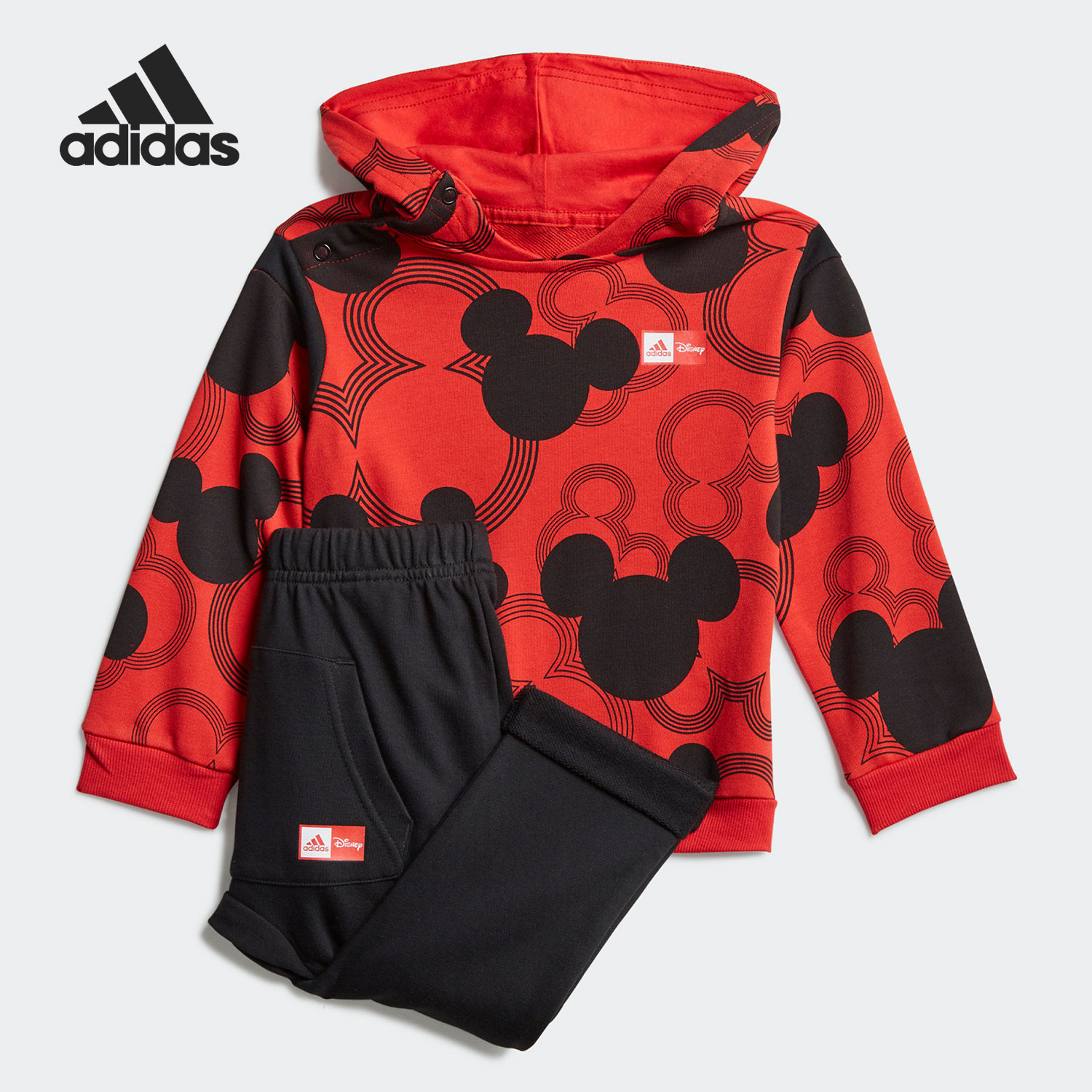 阿迪达斯儿童针织长袖时尚两件套