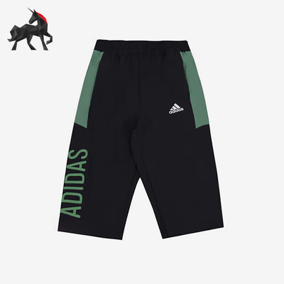 阿迪达斯小童运动休闲七分裤