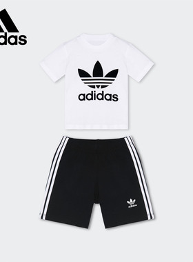 Adidas/阿迪达斯正品 SHORT TEE SET 男婴童休闲运动套装FI8318