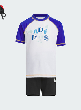 Adidas/阿迪达斯LB CD2 SET 小童运动圆领宽松短袖套装IT1778