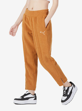 Puma/彪马正品新款女子款休闲宽松保暖针织加绒运动长裤672354-74