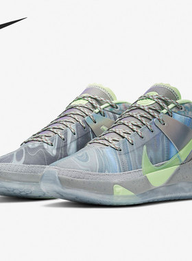 Nike/耐克正品 Zoom KD13 杜兰特13水转印银灰蓝男子篮球鞋CW3157
