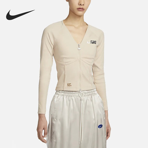 Nike/耐克正品2023新款女子休闲运动鱼骨开衫外套FD4797-126