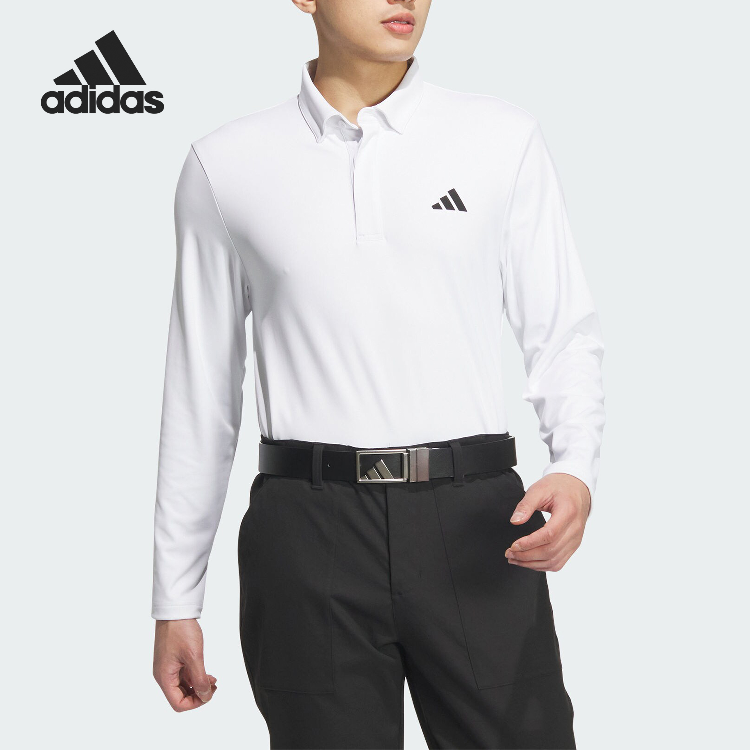 Adidas/阿迪达斯正品2024新款男士高尔夫长袖POLO衫IM6413
