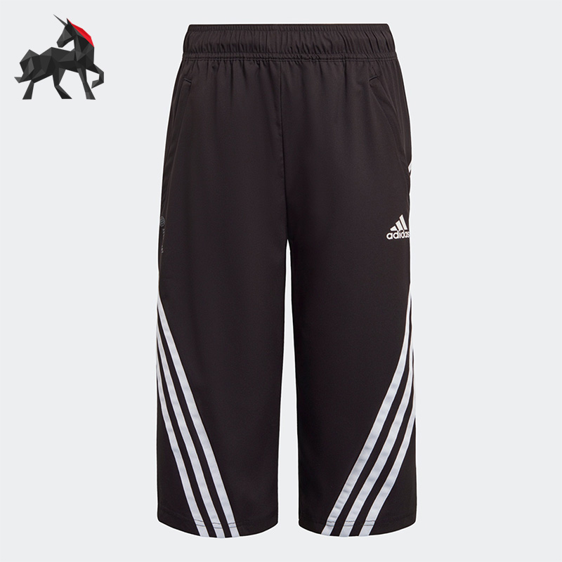 阿迪达斯正品大童七分裤